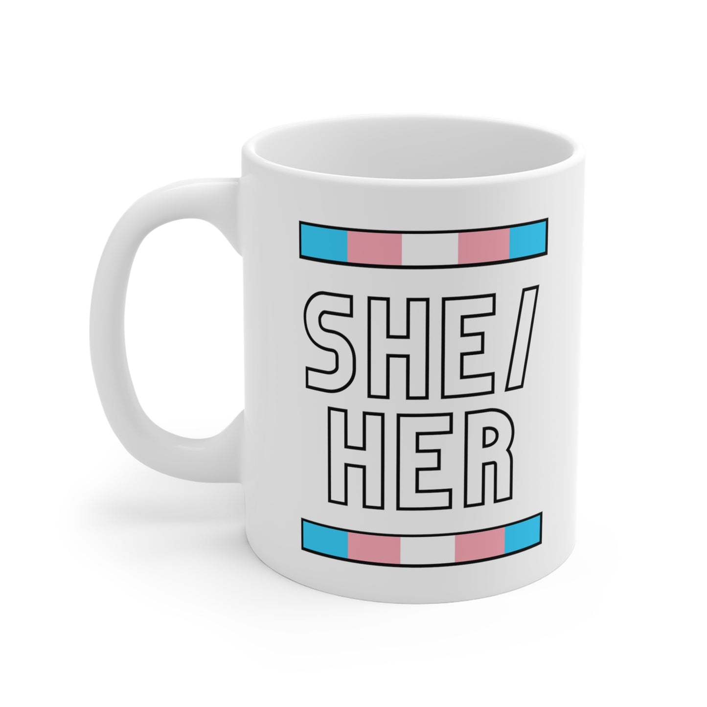 She/Her Transgender Flag Pronoun Mug
