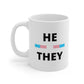 He/They Transgender Flag Pronoun Mug