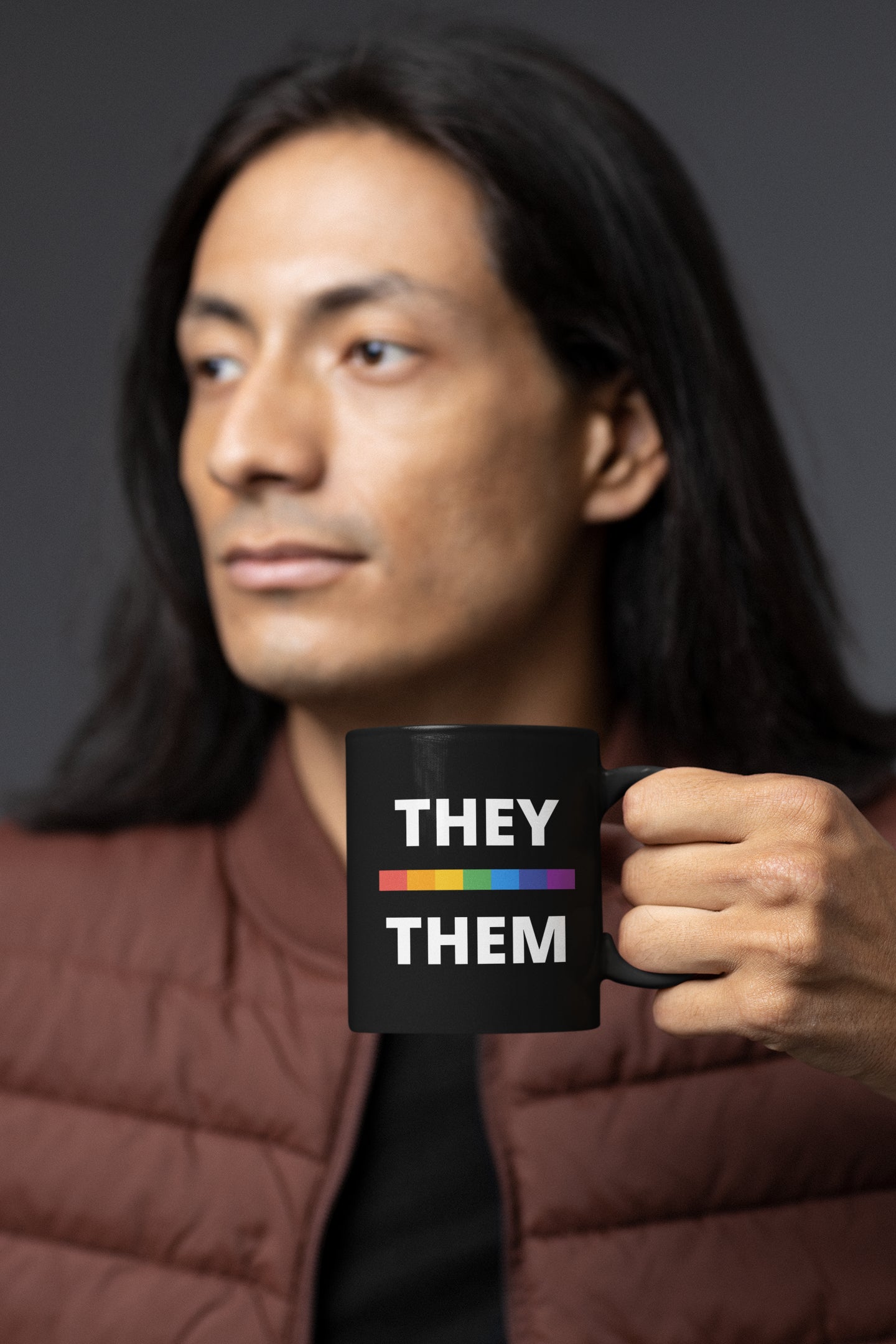 They/Them LGBTQ Flag Pronoun Mug