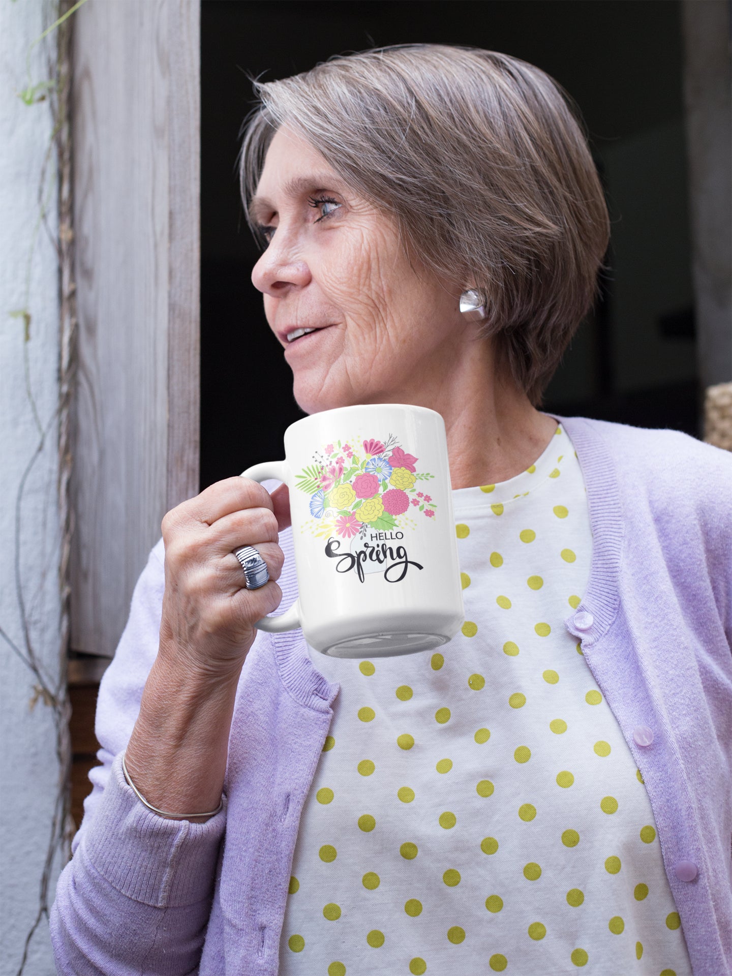 Hello Spring Flower Mug