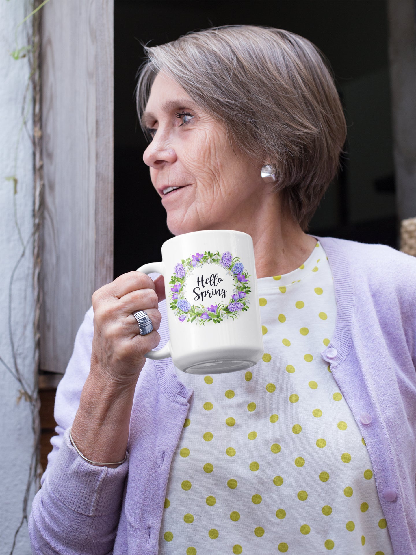 Hello Spring Flower Mug