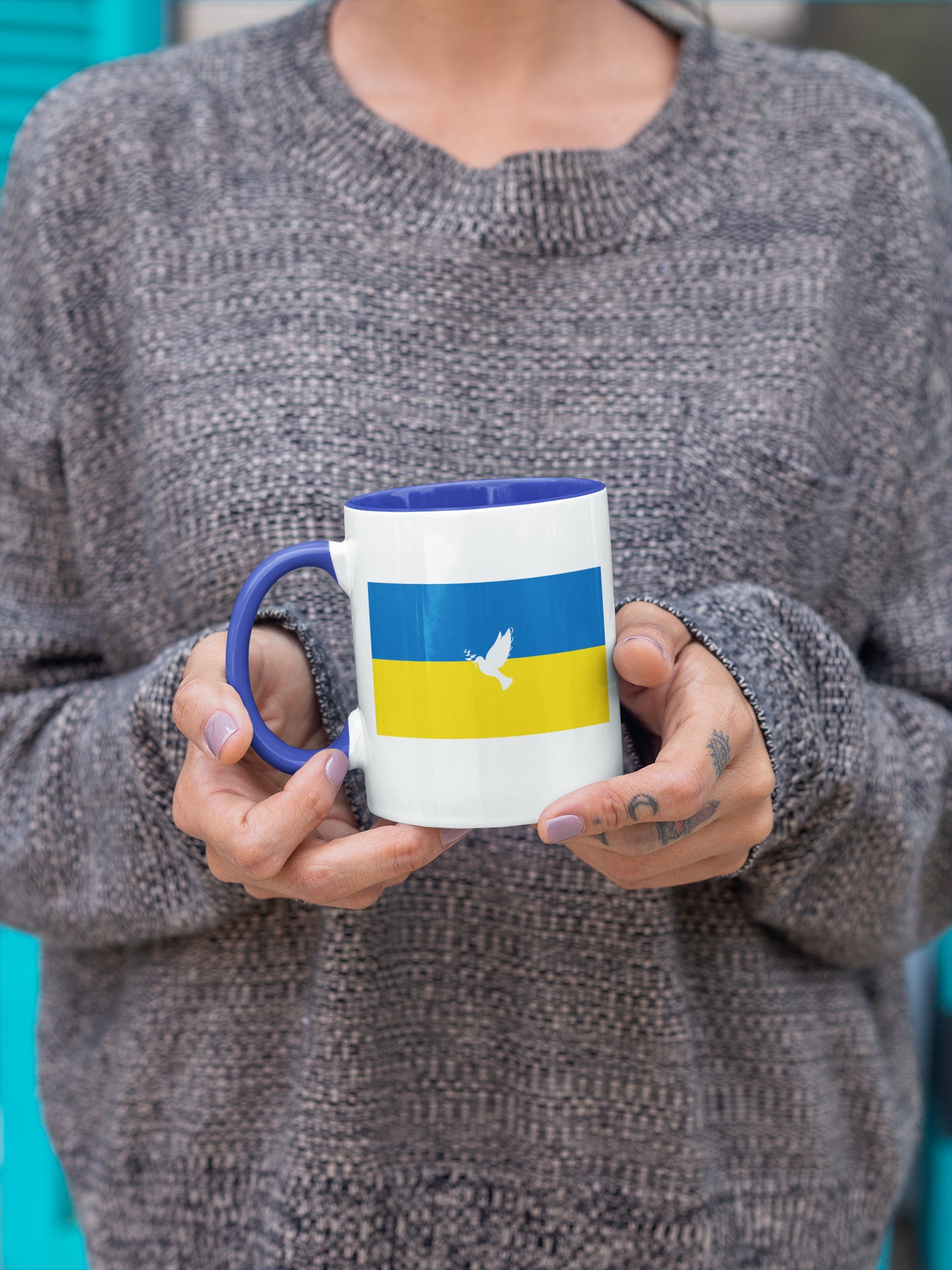 Ukrainian Dove Of Peace Flag Mug