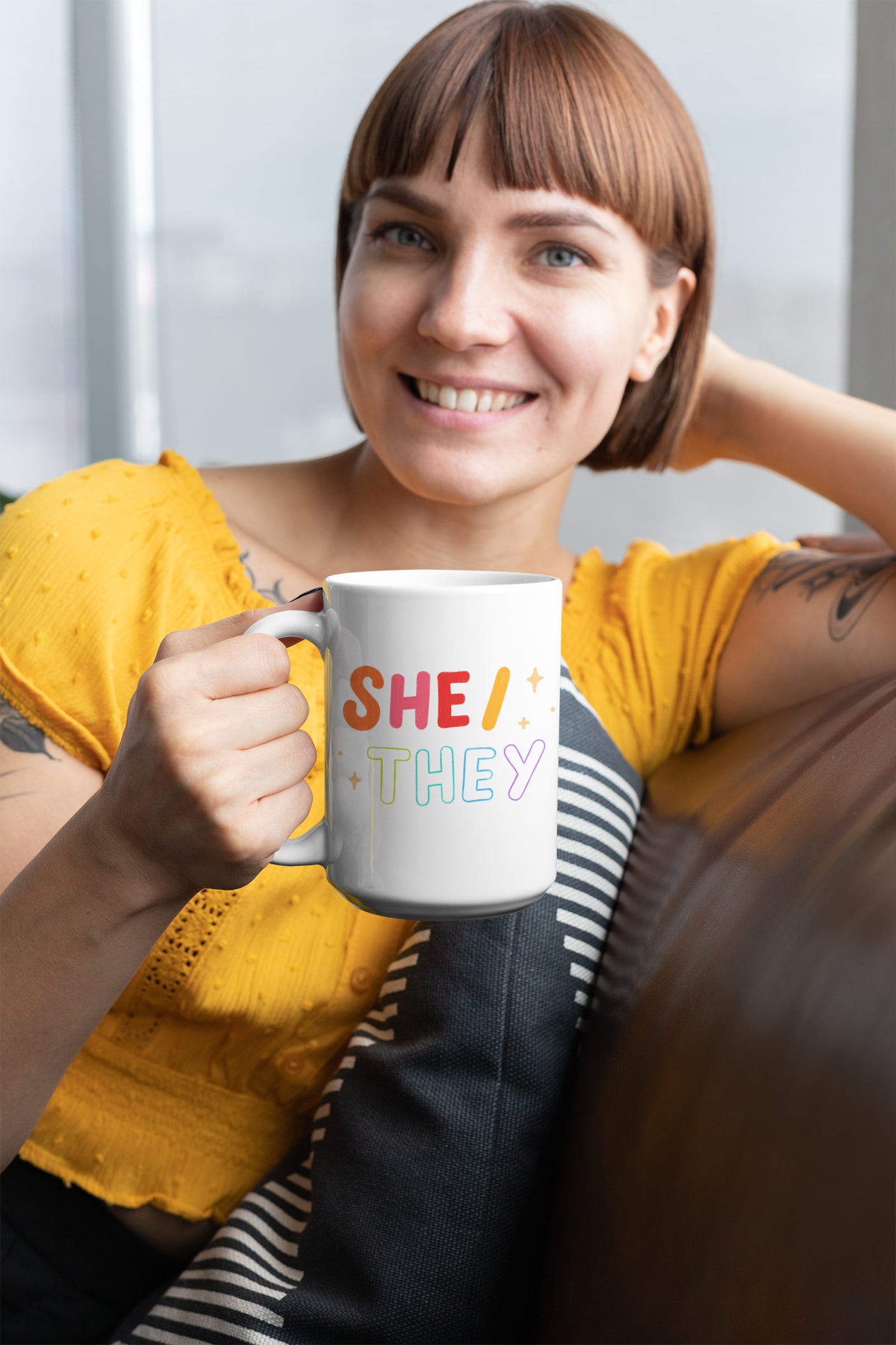 She/They Pronoun Mug