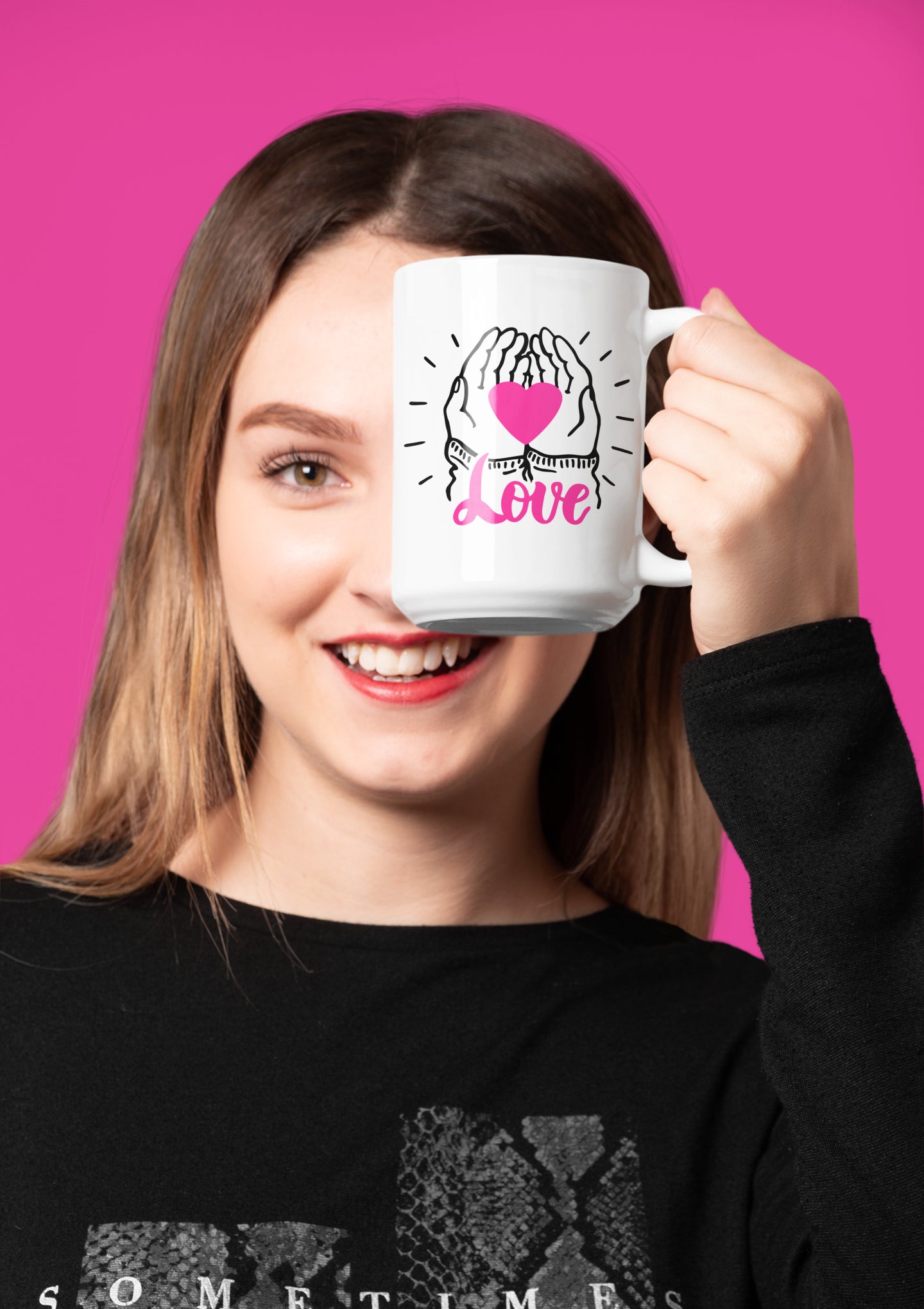 Love Open Hands Heart Mug