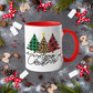 Merry Christmas Plaid Trees Mug