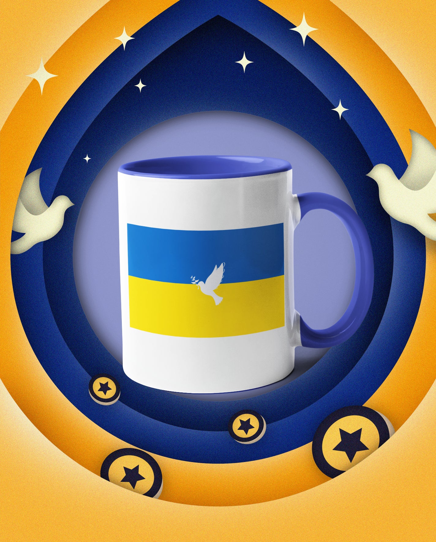 Ukrainian Dove Of Peace Flag Mug