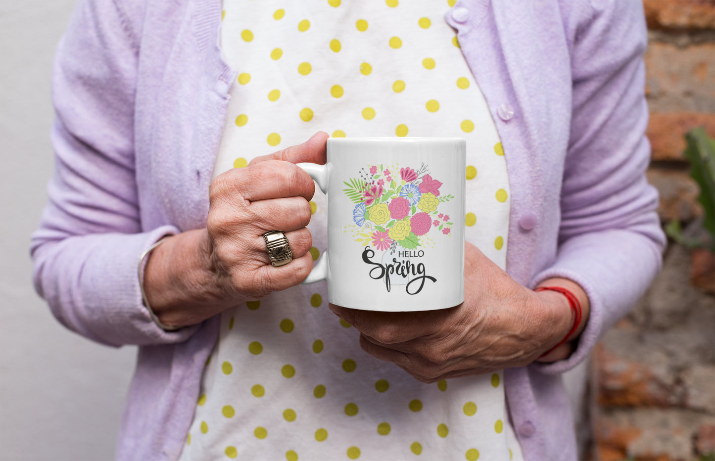 Hello Spring Flower Mug