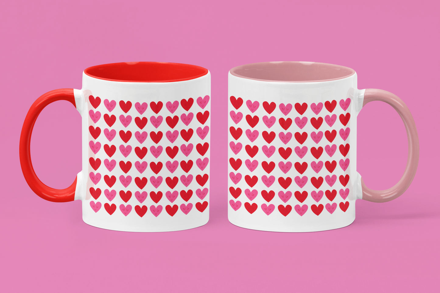 Hearts Pattern Mug