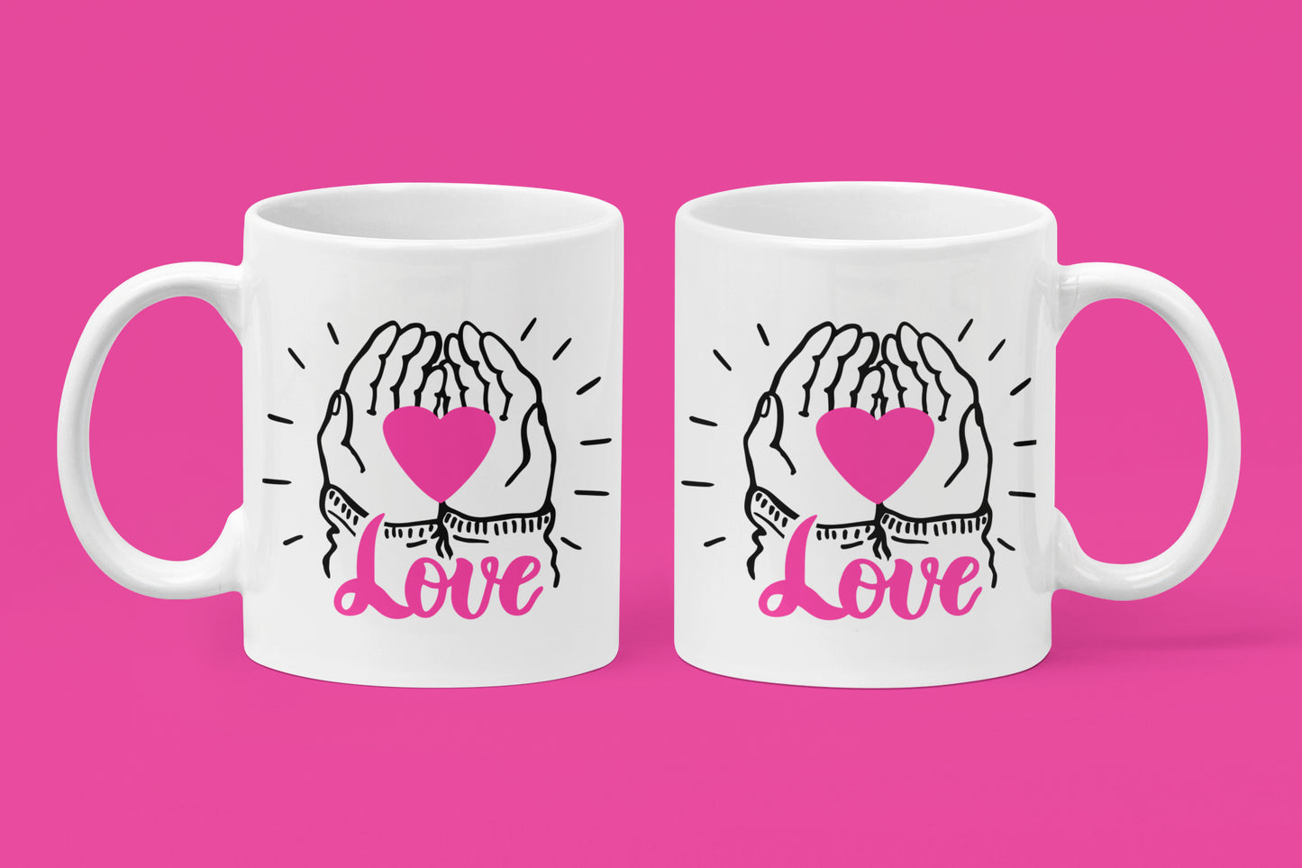 Love Open Hands Heart Mug