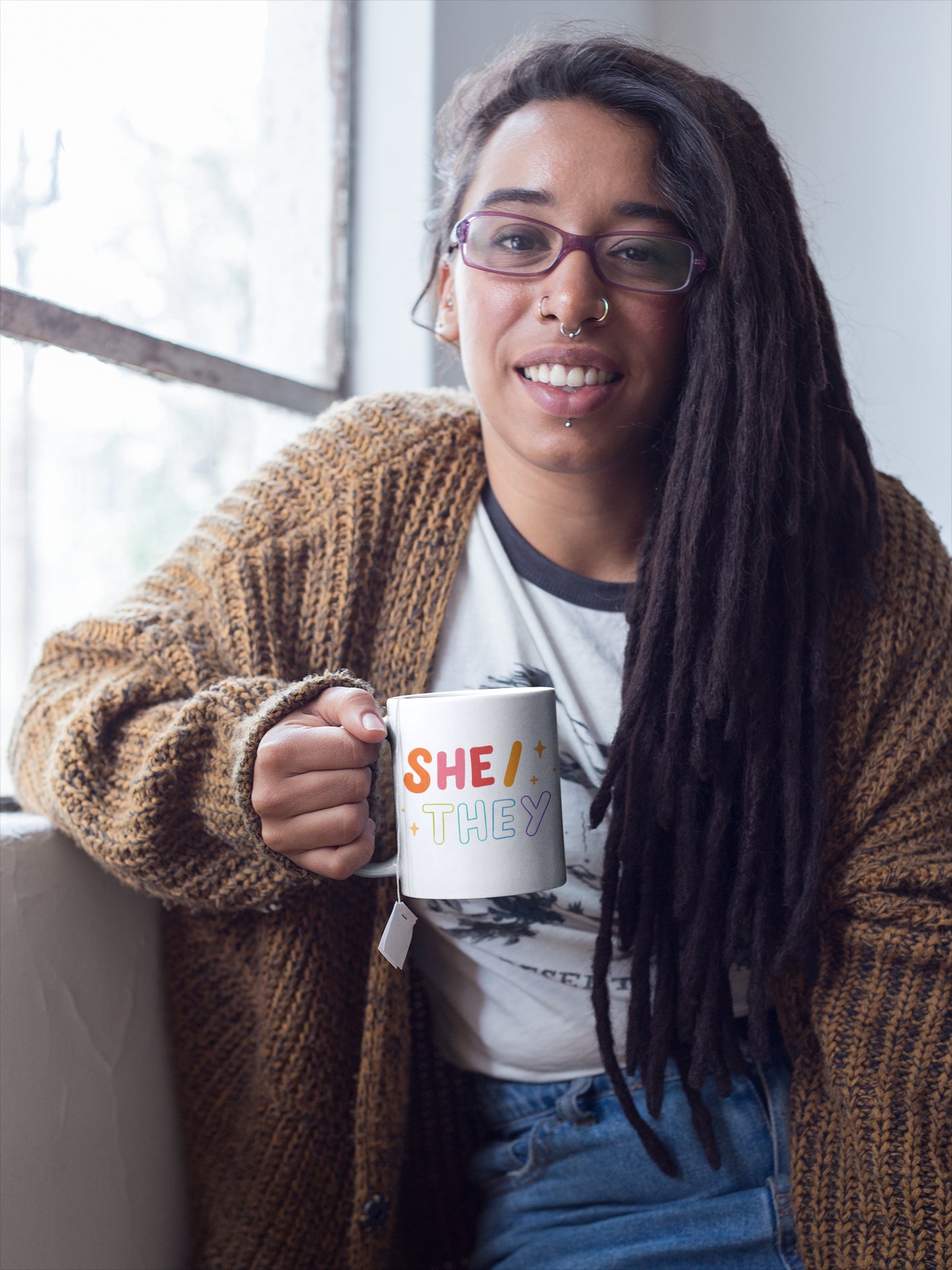 She/They Pronoun Mug