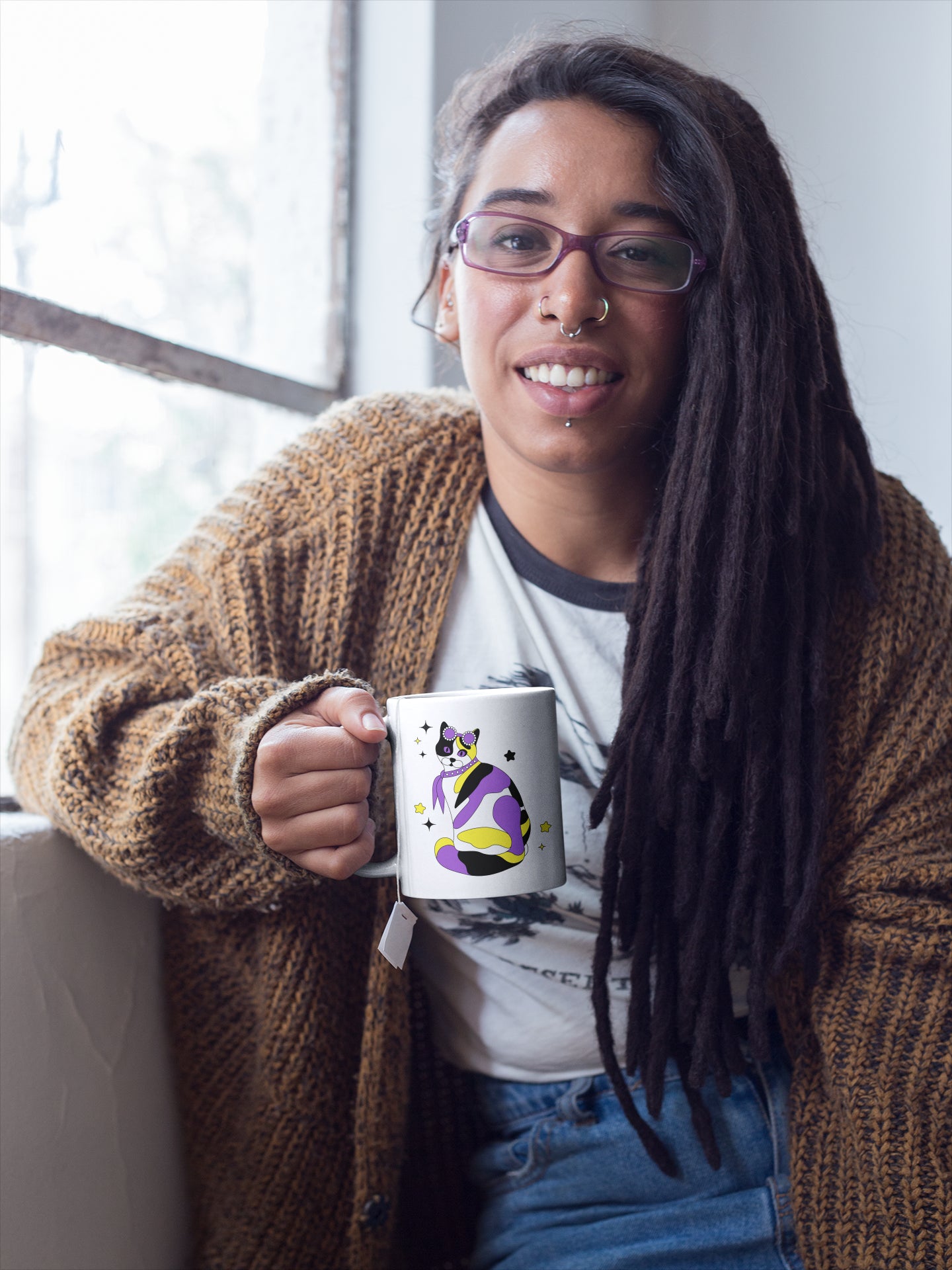 Nonbinary Calico Cat Mug