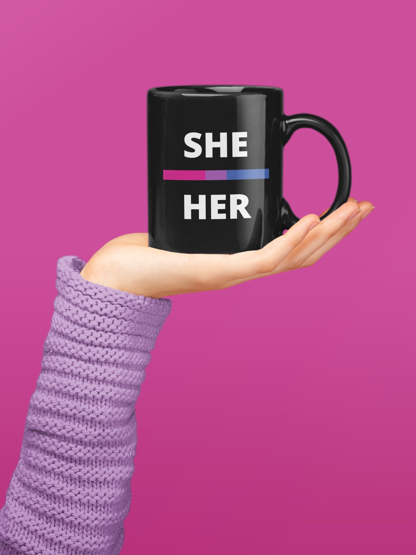 She/Her Bisexual Flag Pronoun Mug