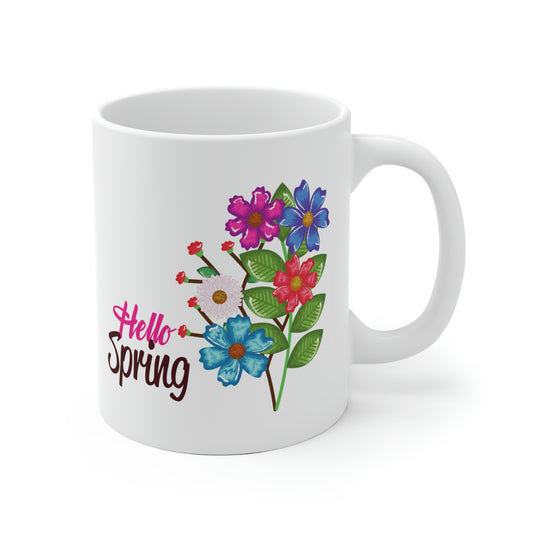 Hello Spring Flower Mug