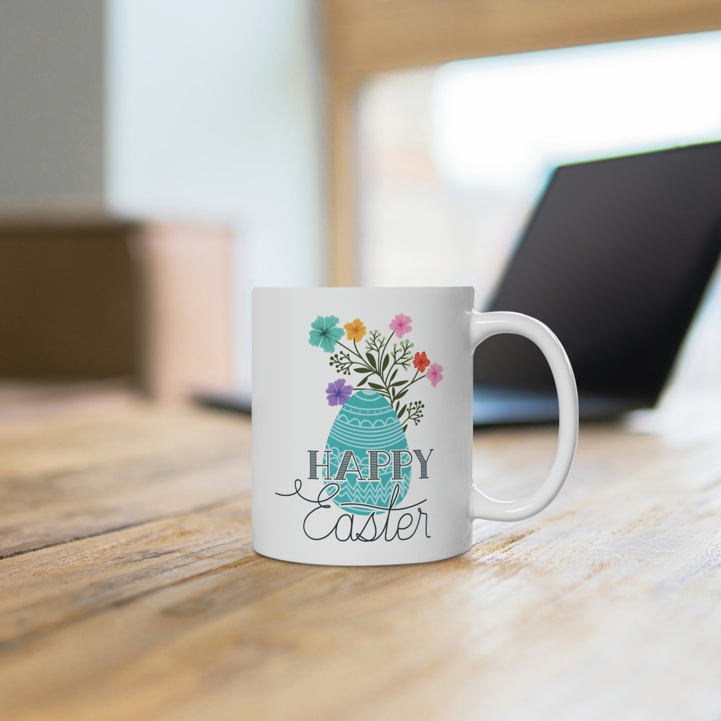 Happy Easter Floral Egg Mug