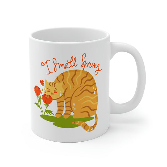 I Smell Spring Cats Mug