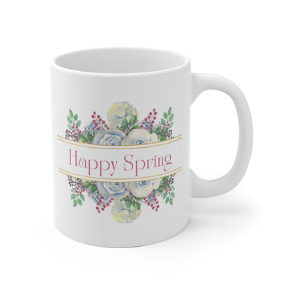 Happy Spring Floral Mug