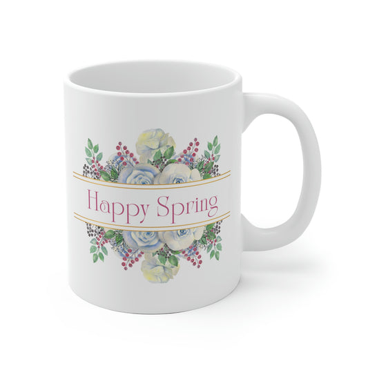 Happy Spring Floral Mug