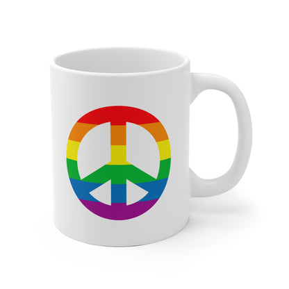 Rainbow Peace Sign Mug