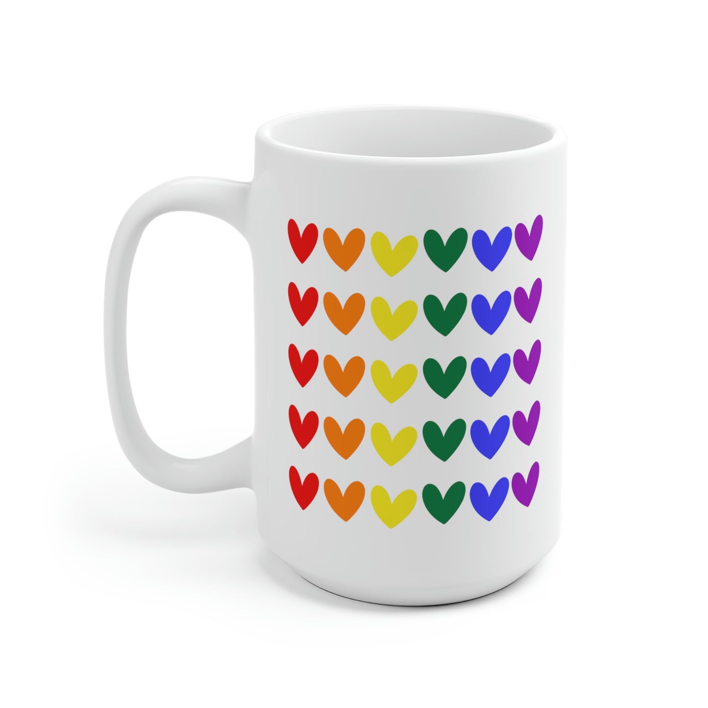 Rainbow Hearts Mug