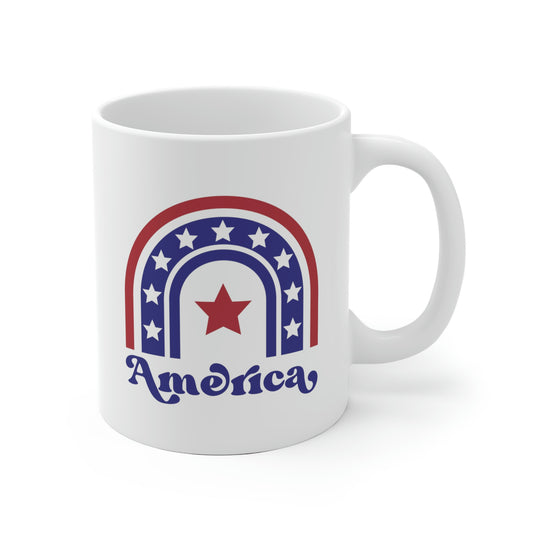Boho America Rainbow Mug