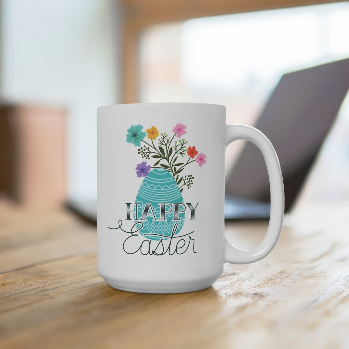 Happy Easter Floral Egg Mug