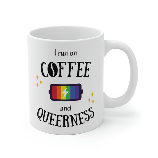 I Run On Coffee And Queerness Mug