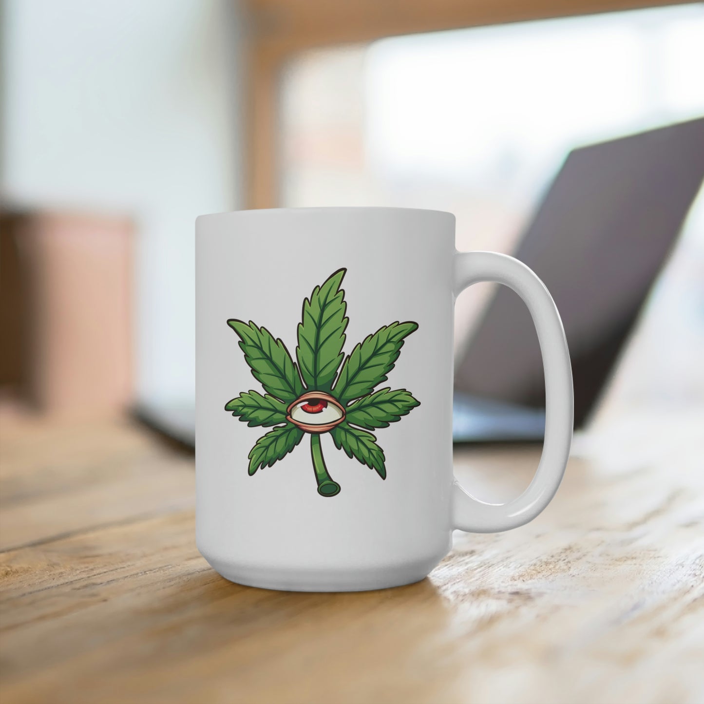 Cannabis Leaf Eyeball Mug