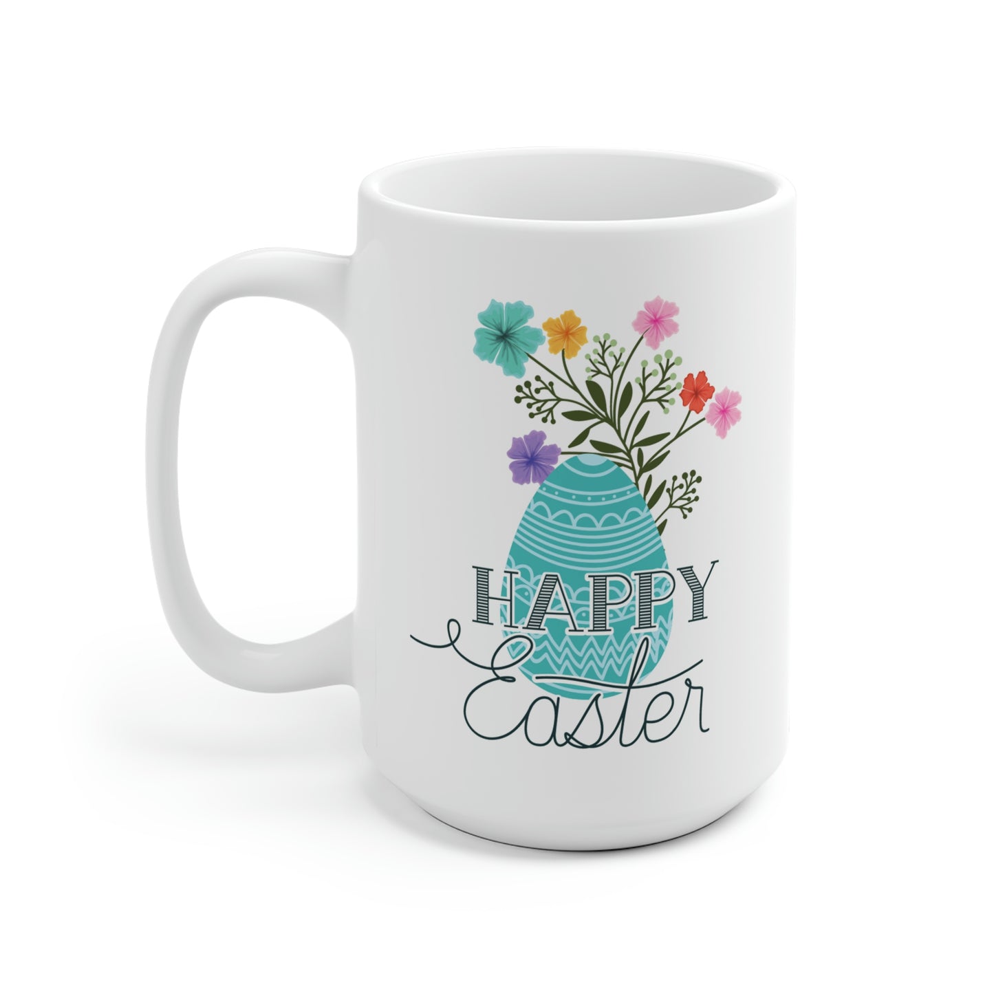 Happy Easter Floral Egg Mug