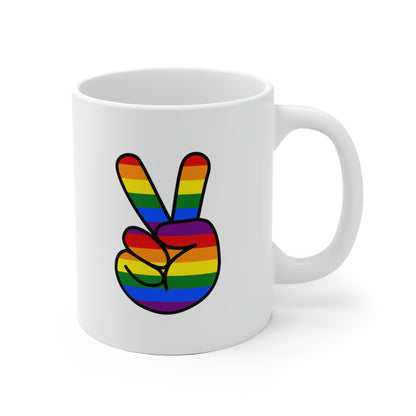 Rainbow Peace Mug