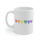 Rainbow Hearts Mug