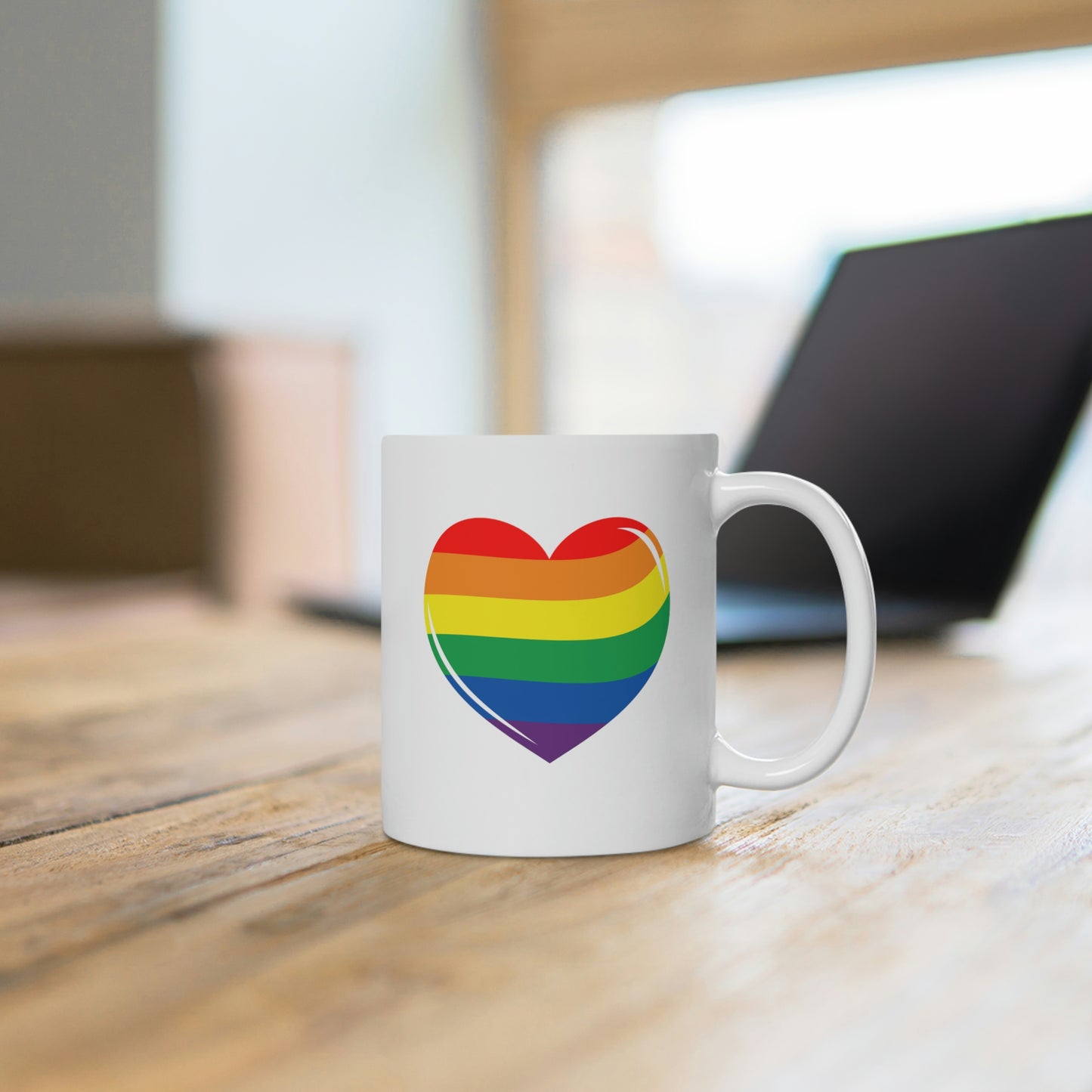 Rainbow Heart Mug