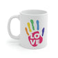 Love Rainbow Handprint Mug