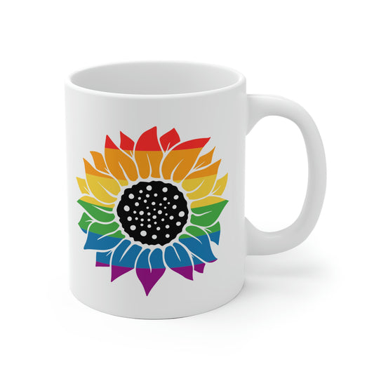 Rainbow Sunflower Mug