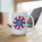 American Flag Sunflower Mug