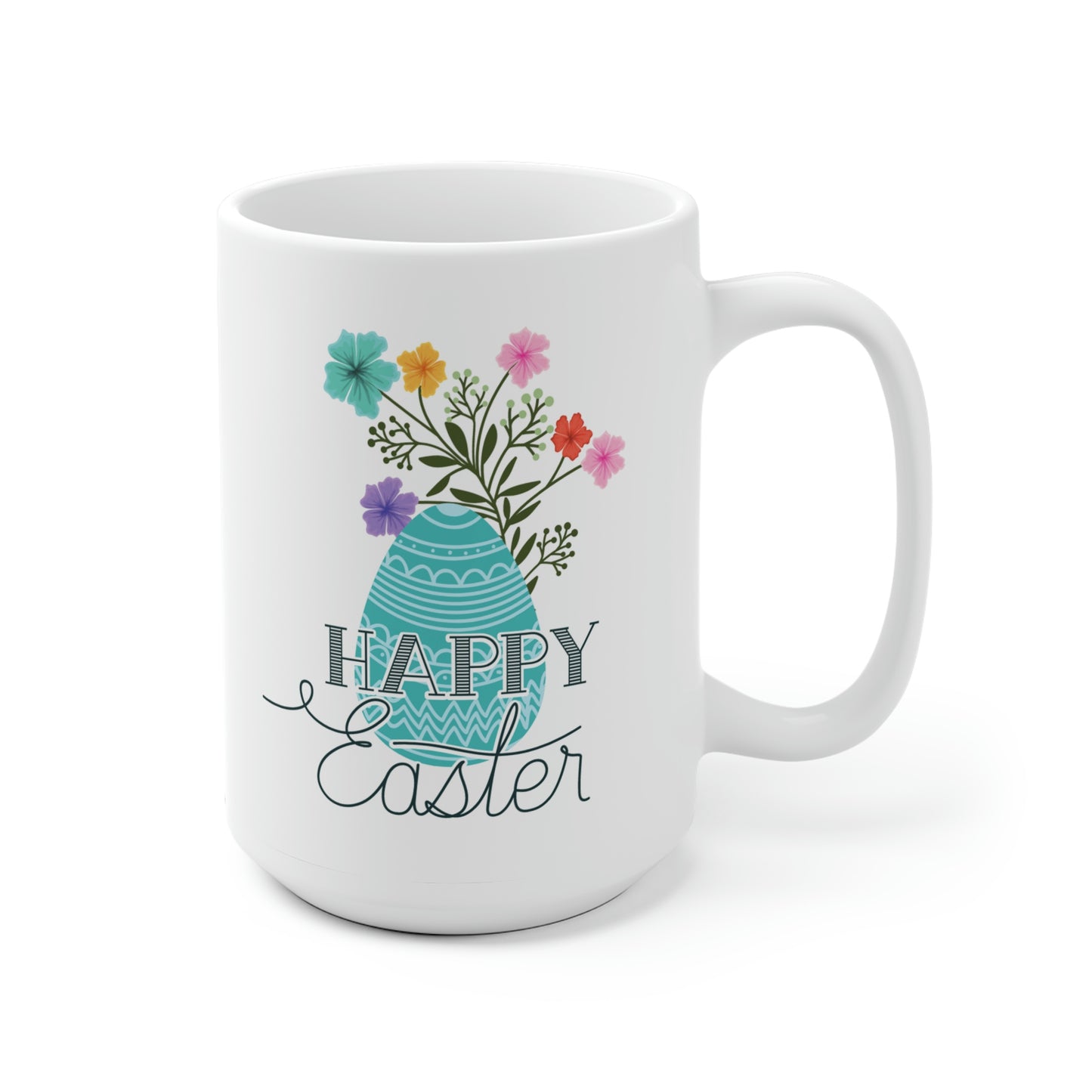 Happy Easter Floral Egg Mug