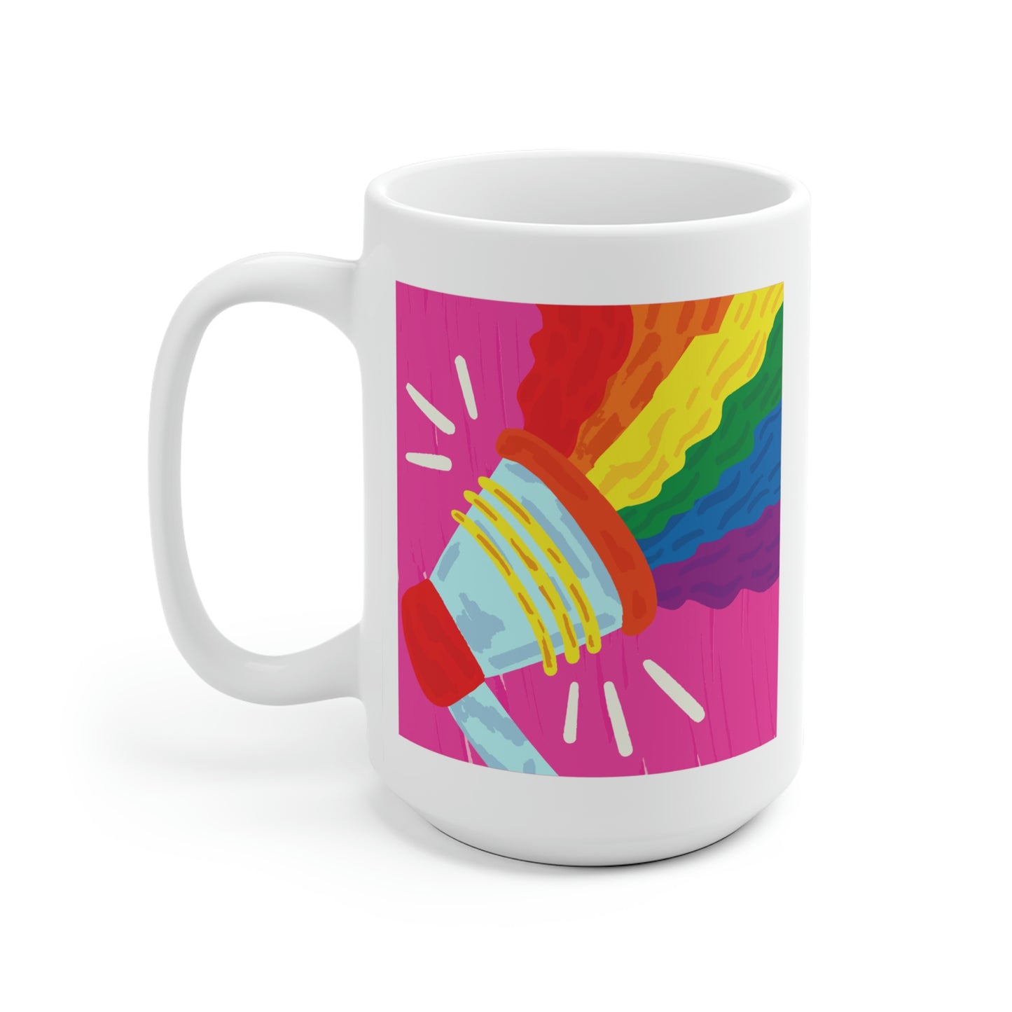 Rainbow Megaphone Mug