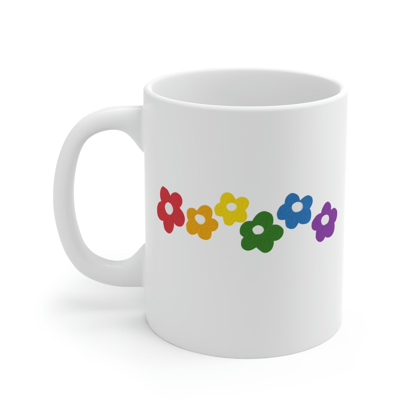 Rainbow Flowers Mug