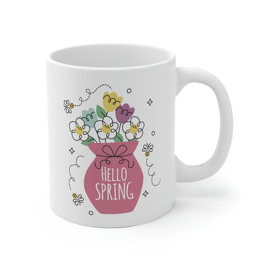 Hello Spring Flower Mug