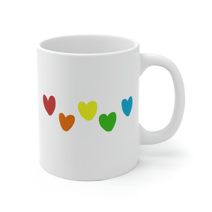 Rainbow Hearts Mug