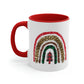 Boho Christmas Tree Rainbow Mug