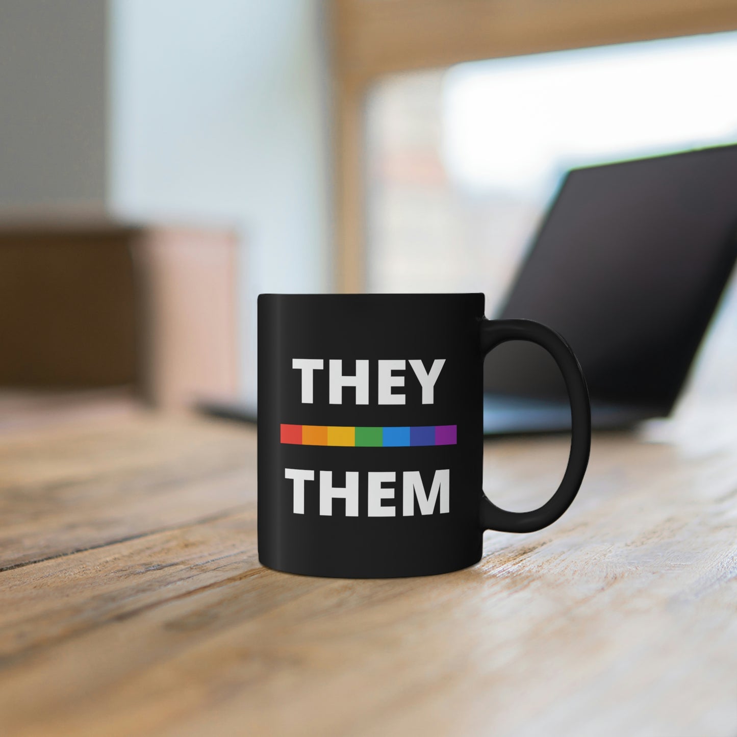 They/Them LGBTQ Flag Pronoun Mug