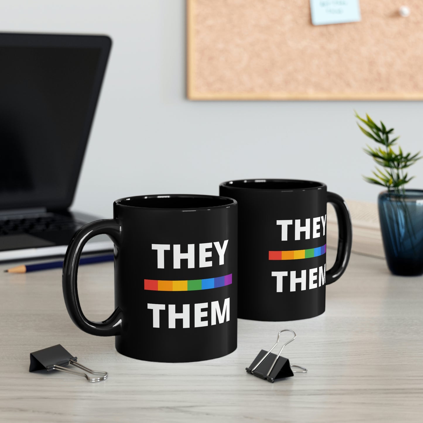 They/Them LGBTQ Flag Pronoun Mug