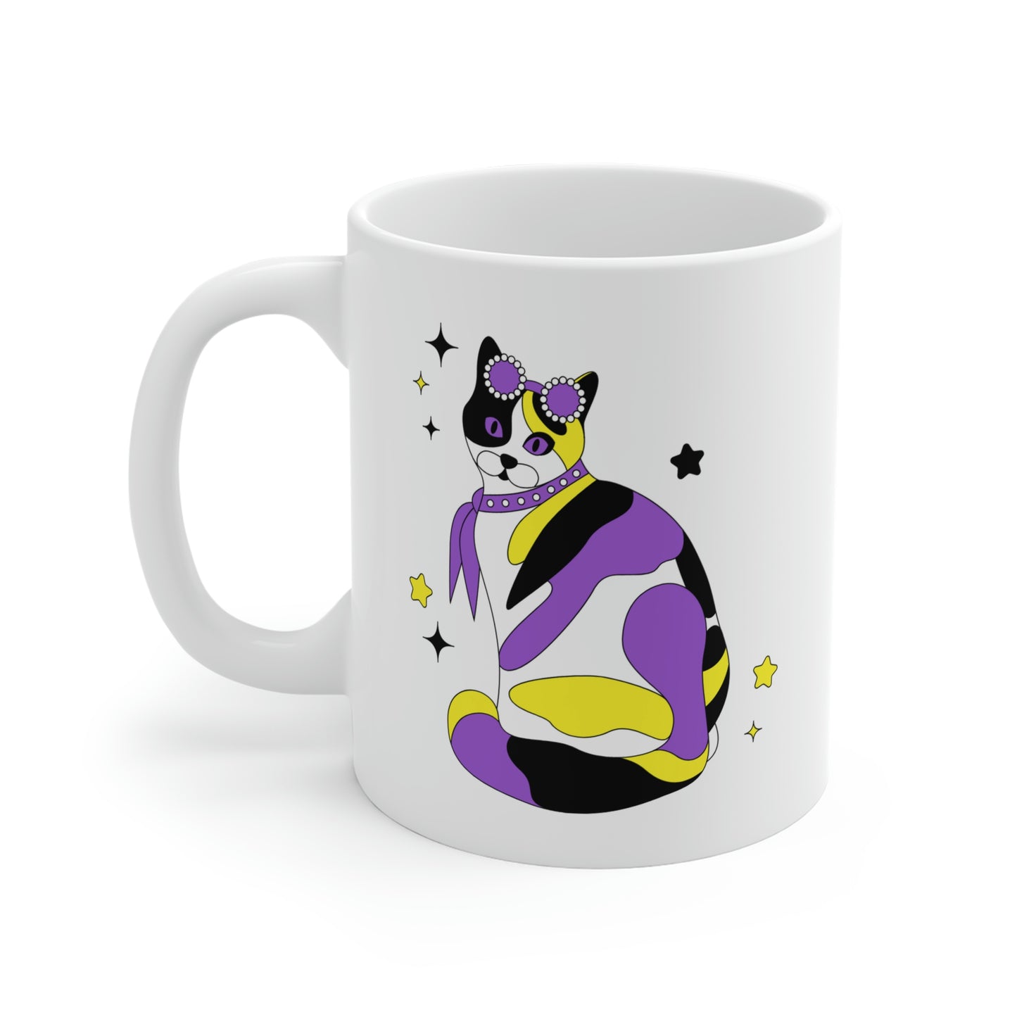 Nonbinary Calico Cat Mug