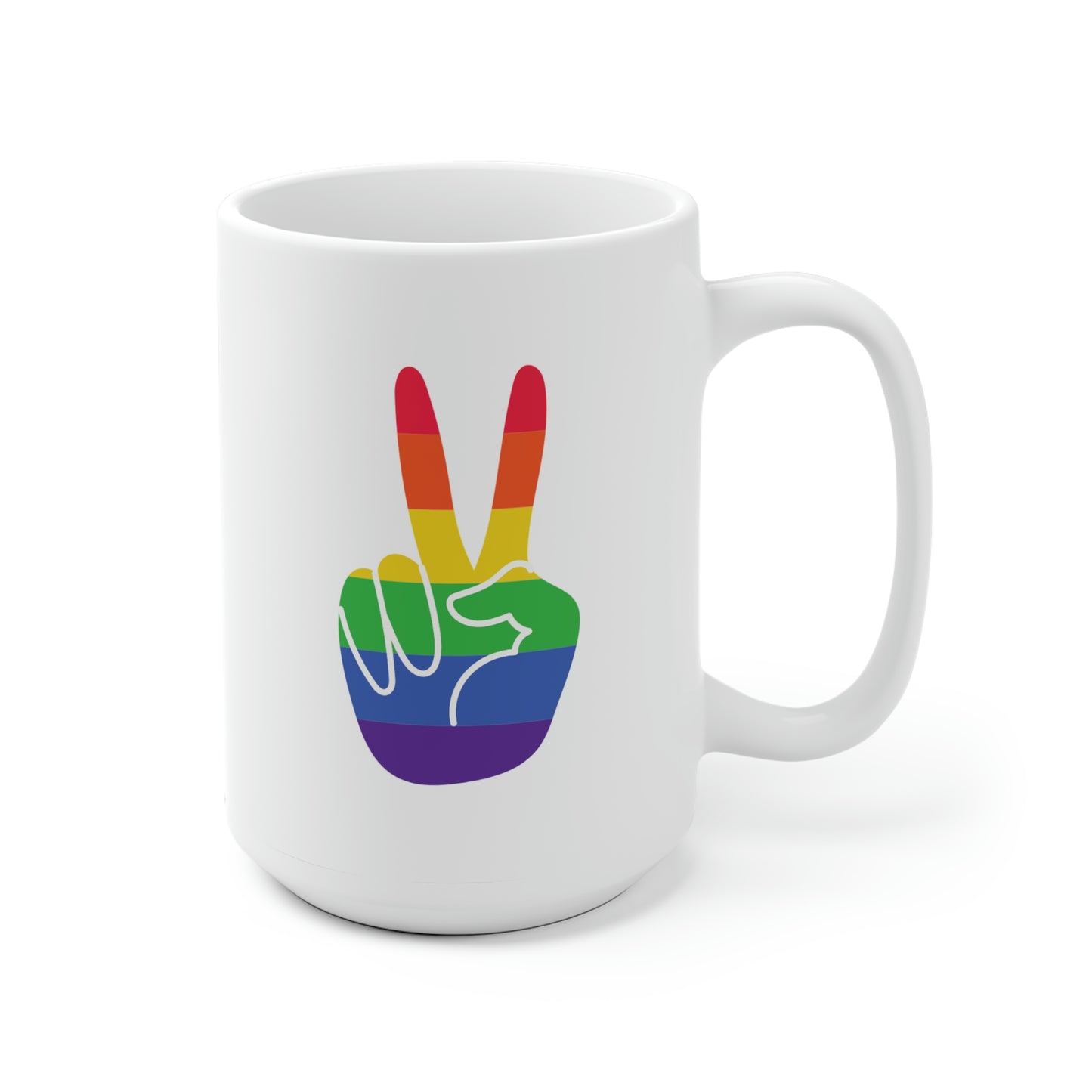 Rainbow Peace Sign Mug