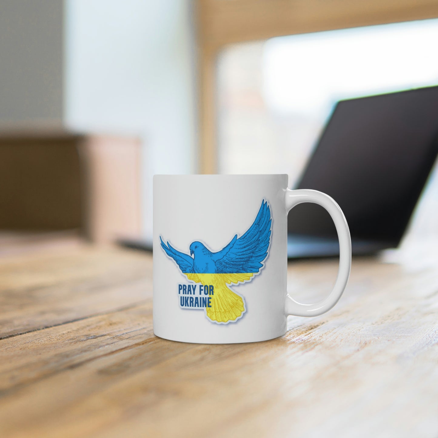 Pray For Ukraine Dove Of Peace Mug