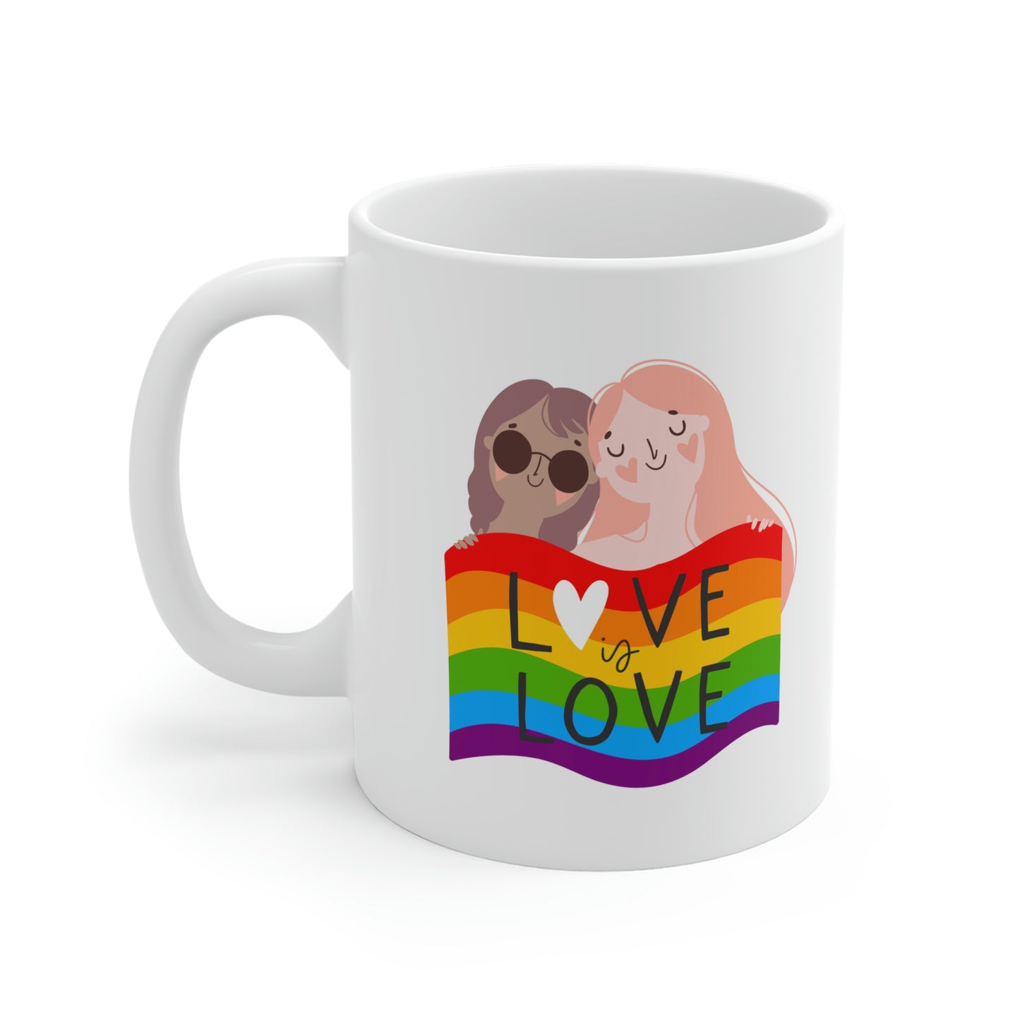 Love Is Love Lesbian Mug