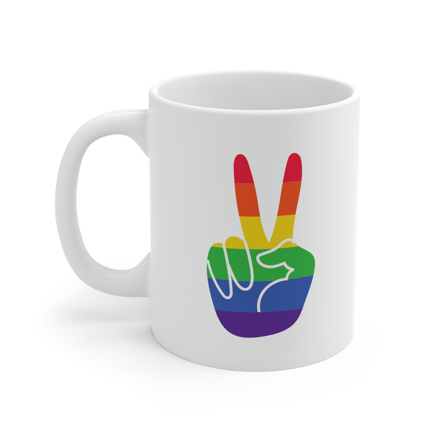 Rainbow Peace Sign Mug