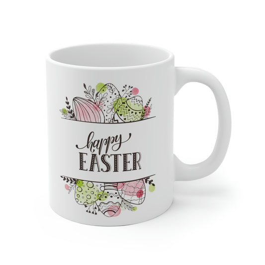 Happy Easter Floral Egg Mug