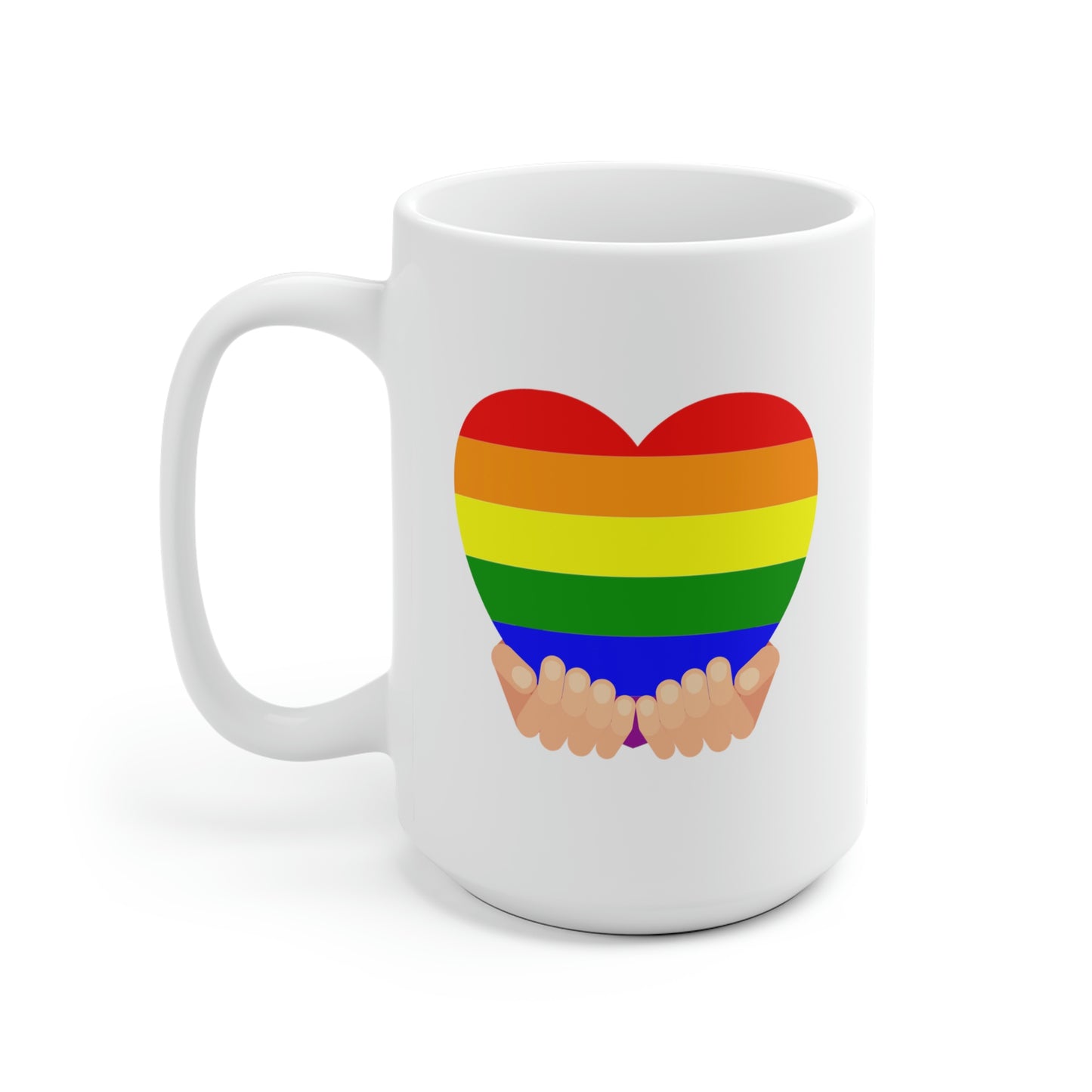 Rainbow Heart Mug