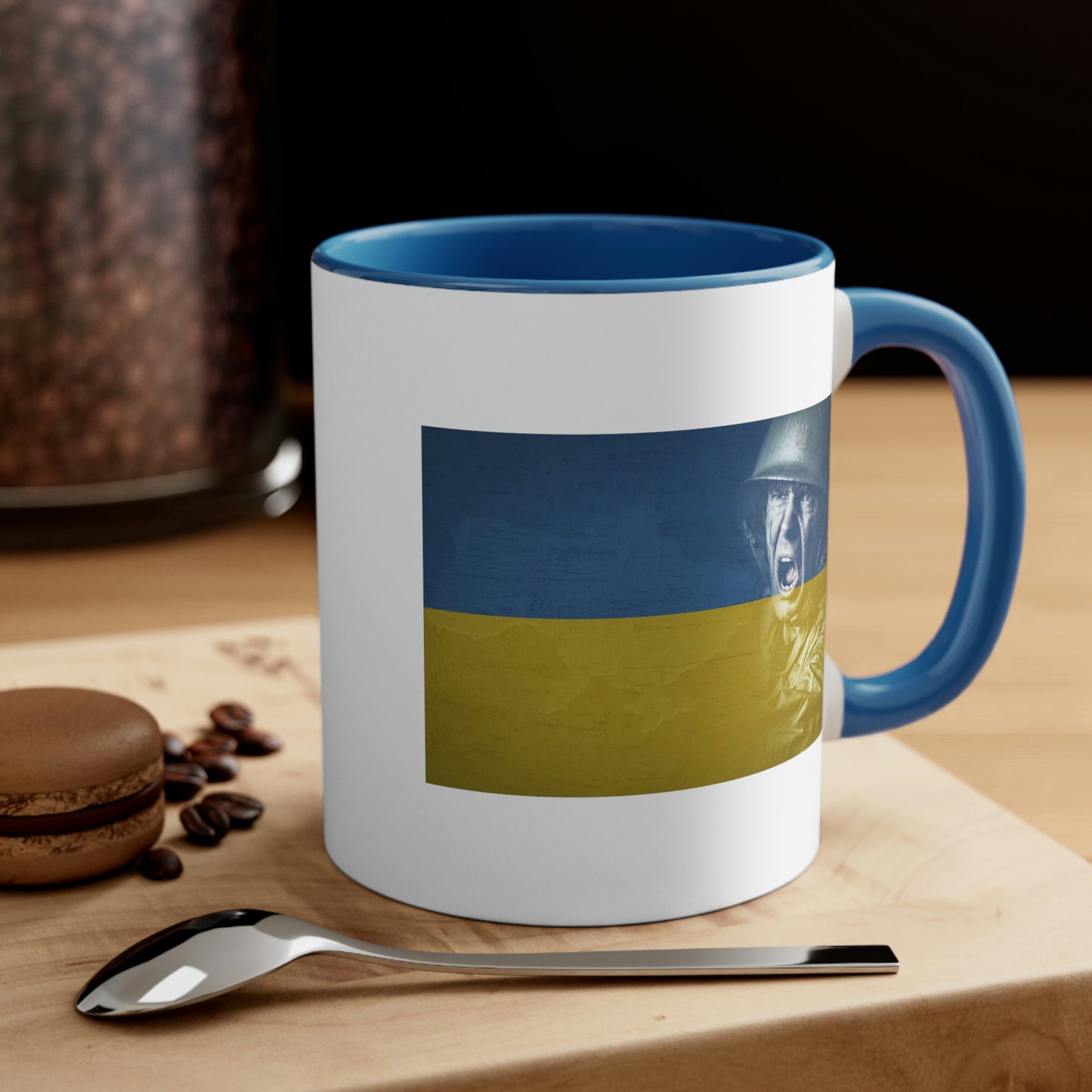 Ukrainian Flag Soldier Mug